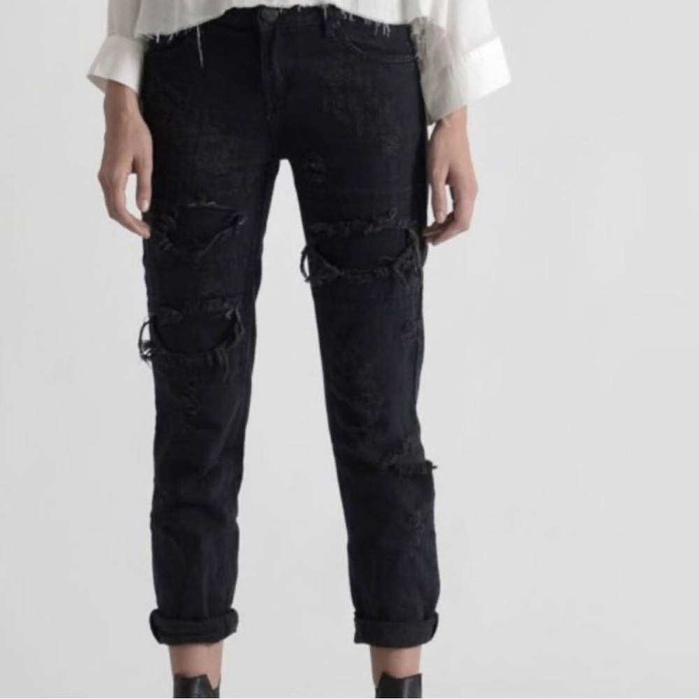 One X One Teaspoon Awesome Baggies Fox Black jeans. Size 25.